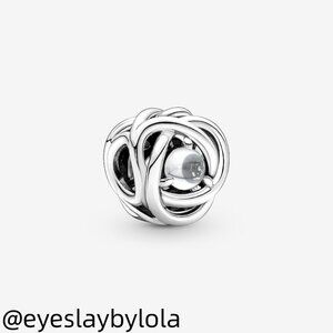 Pandora April Clear Eternity Circle Charm